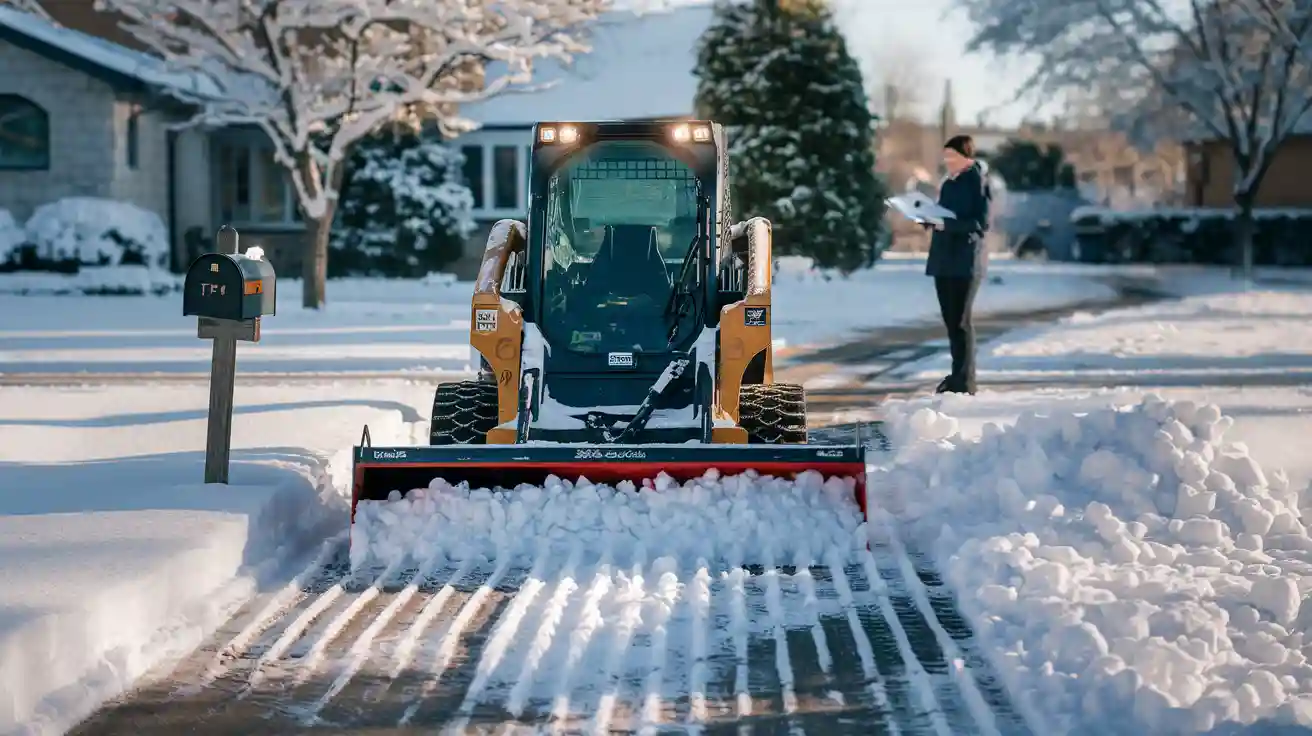 Essential Tips for Plowing Snow with Your Mini Skid Steer